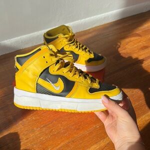 Nike Dunk High Up 'Goldenrod' Yellow and Black High-Top Sneakers 2021